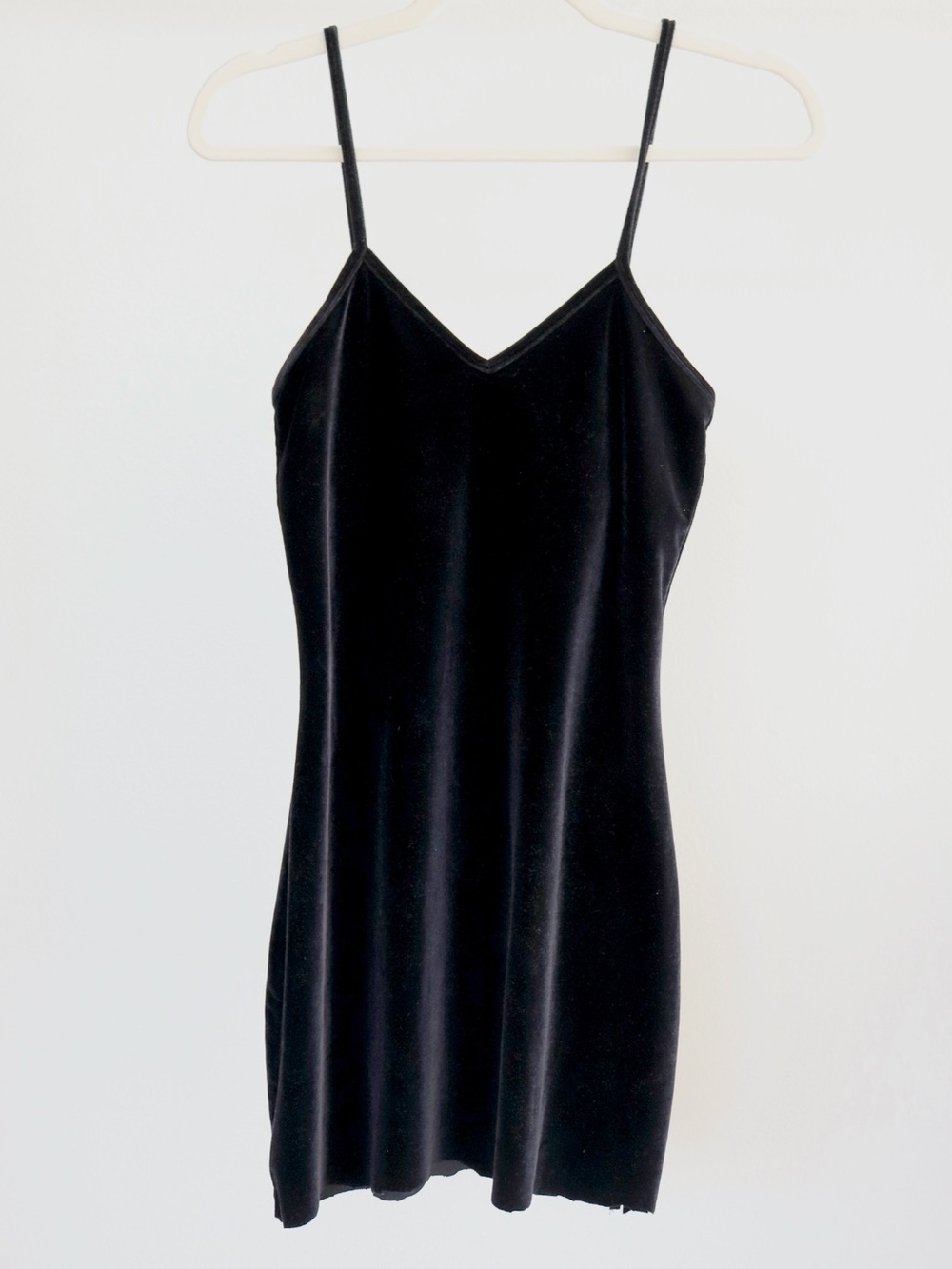 NY&CO Intimates Black Velvet Slip Dress Women’s Medium